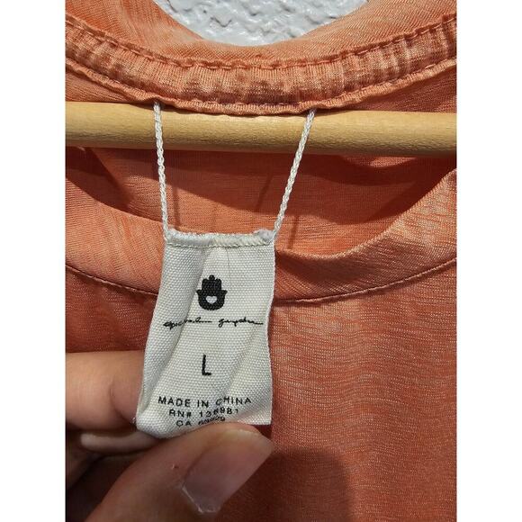 Peloton Bright Orange Heather Tank Spiritual Gangster New Canyon sunrise sz L - Picture 2 of 4